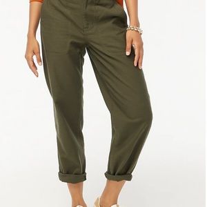 J. Crew Factory Cotton Camp Pants 12 Olive